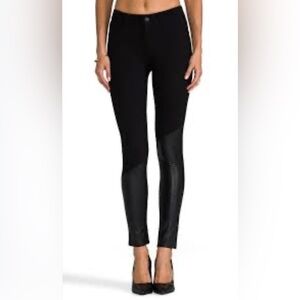 Funktional Black Atomic Leather Panel Skinny Pants Size 2